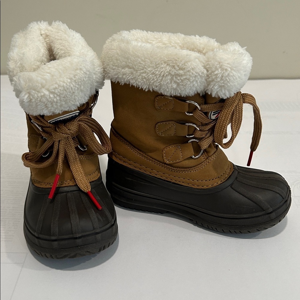 Nautica Brown Winter Boots with Faux Fur Lining